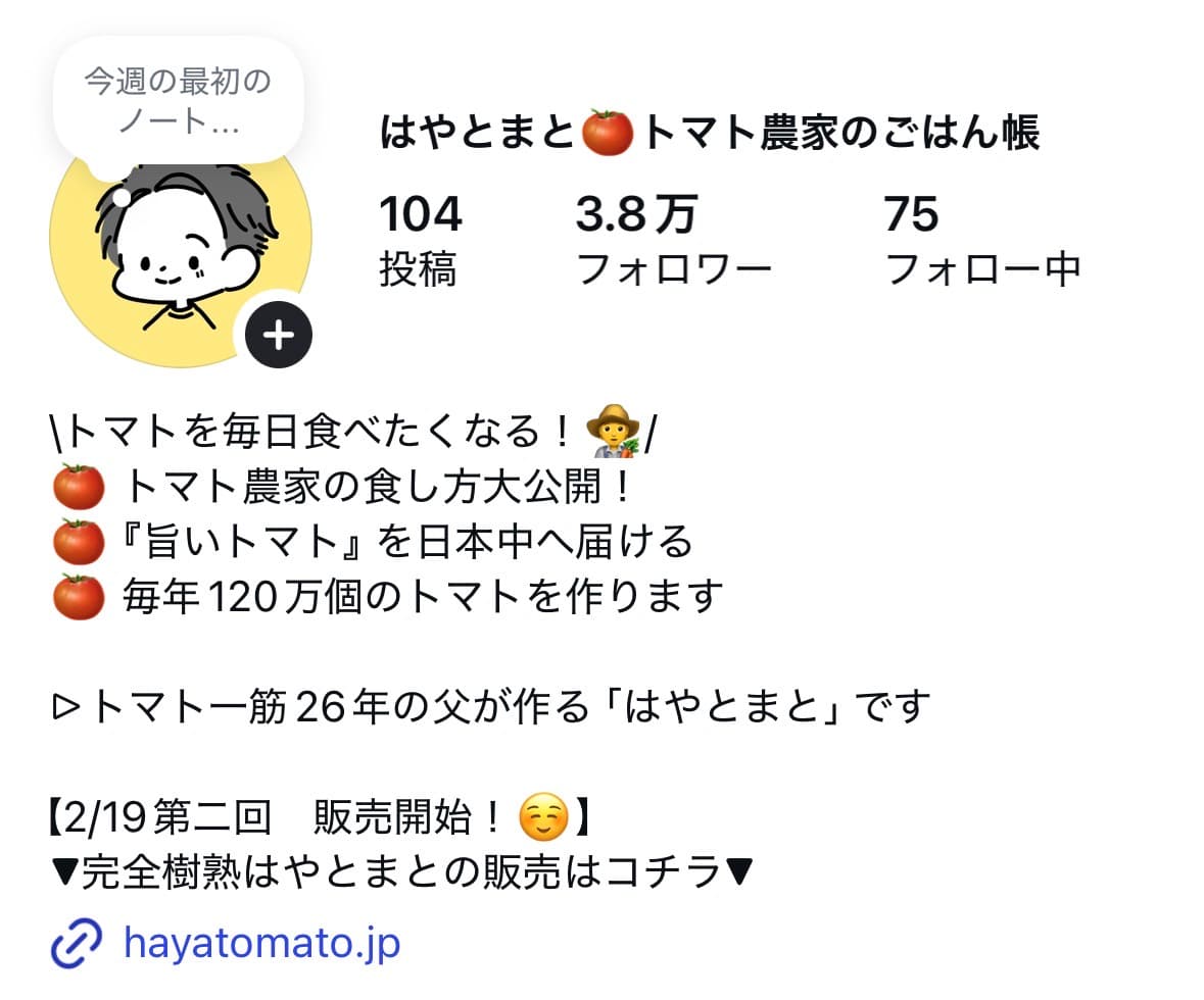SNS運用による集客の実績例（Instagram）